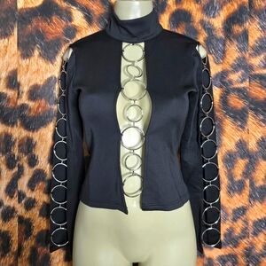 Ringleader Silver Ring Long Sleeve Top